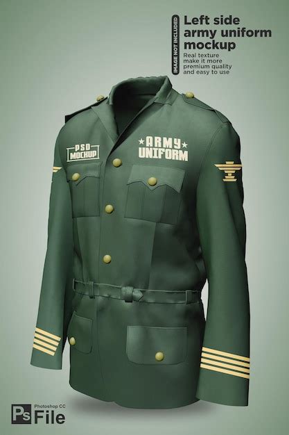 Maquete de uniforme do exército PSD Premium