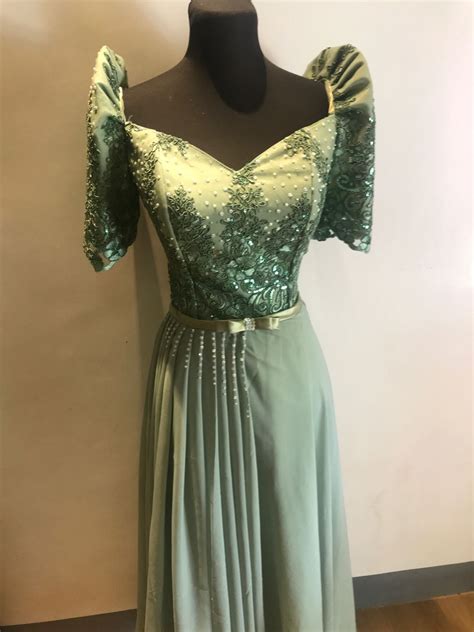 Emerald Green Filipiniana Gown Ubicaciondepersonas Cdmx Gob Mx