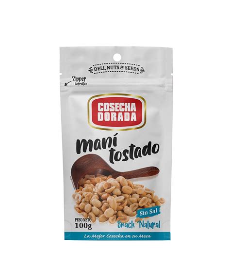 Maní Tostado sin Sal DoyPack 100g Cosecha Dorada Regional Sur Uruguay