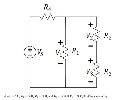 Solved R4 V R2 Vs R1 V3 R3 Let R1 512 R2 212 R3 Chegg