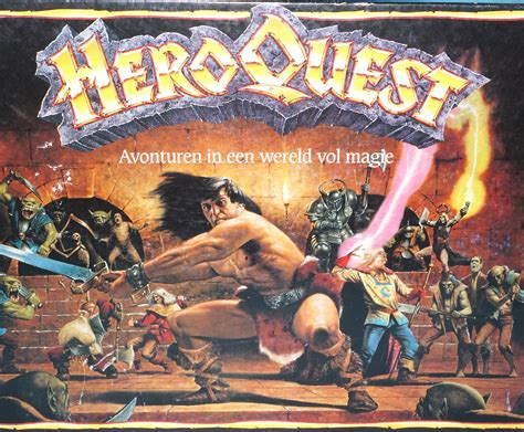 Heroquest Hero Quest Board Game Box Set Dutch Unpainted Figures 1989 Mb