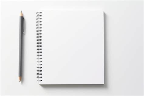 Mockup de cuaderno de espiral blanco vacío Foto Premium