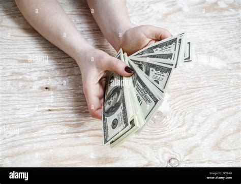 Woman Count Us Dollar Money Hi Res Stock Photography And Images Alamy