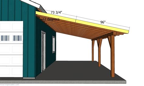 12x24 Attached Carport Free Diy Plans Howtospecialist How To Build Step By Step Diy Plans