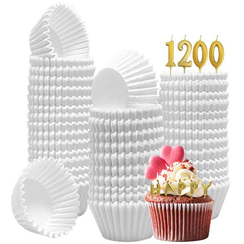 Dridouam Count Mini Cupcake Liners White Muffin Liners Easy