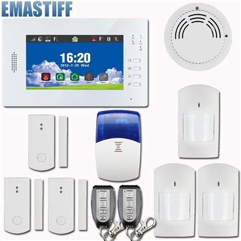 Smart Inch Touch Screen Wireless Gsm Pstn Alarm System Security Home