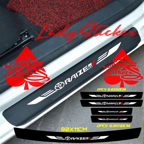 Sill Plate Carbon D Car Raize Gr Sticker Carbon D Step Bumper Car