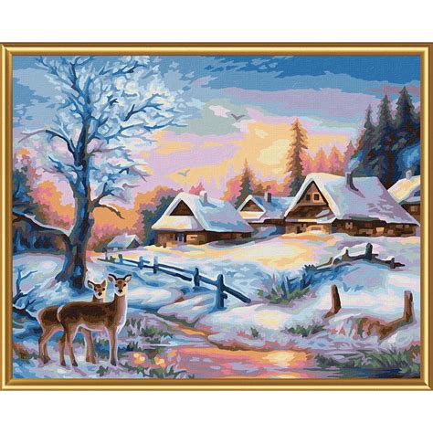 Schipper Winter Landscape Paint-by-Number Kit - Walmart.com