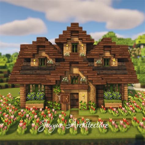 Minecraft Wooden House Minecraft Cottage House Minecraft Cabin