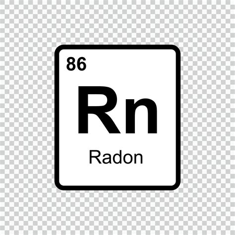 Chemical Element Radon Vector Illustration Vector Art At