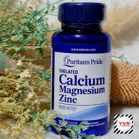 Puritans Pride Calcium Magnesium Zinc 100 Chelated Capsules Shopee Philippines