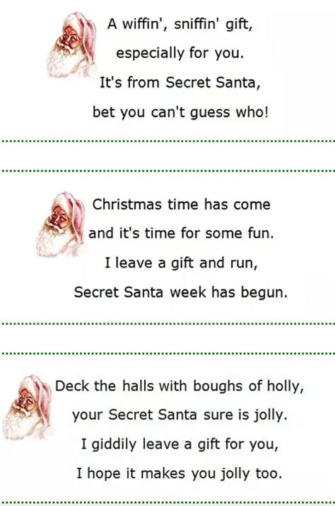 25 Printable Secret Santa Notes Artofit