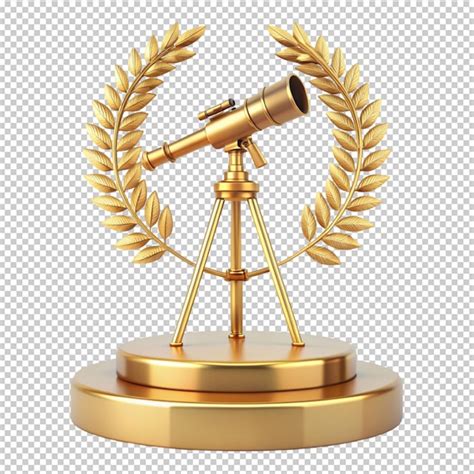 Winner Award Cube Gold Laurel Wreath Podium Stage On Transparent