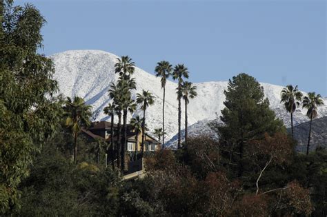 Snow, graupel fall on LA and Disneyland during California storm