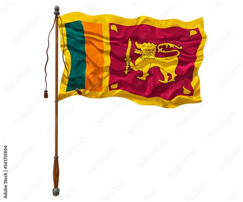 National Flag Of Sri Lanka Background With Flag Of Sri Lanka Stock