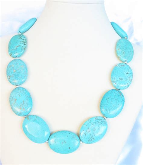 Big Bold Chunky Turquoise Necklace By WildflowersAndGrace On Etsy