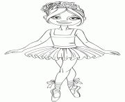 Coloriage Danseuse Ballerina JeColorie