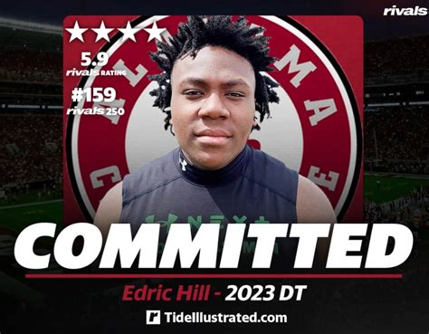 Alabama Lands Elite Four Star DT Edric Hill Rivals Football