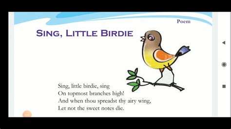 Sing Little Birdie Poem Class 5 English Kerala Board Youtube