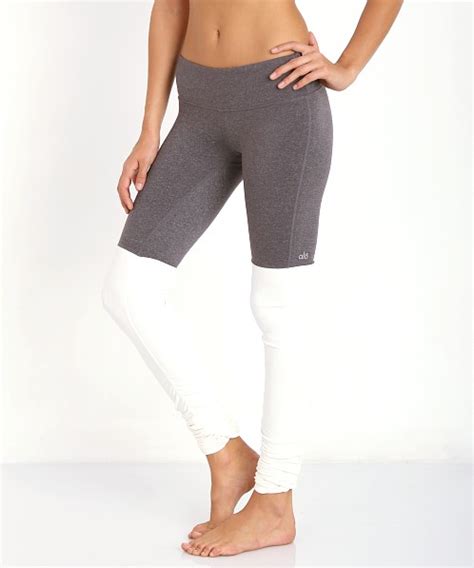 Alo Yoga Goddess Ribbed Legging Stormynatural W5386sr Free Shipping