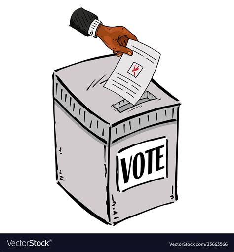 Ballot Box Box For Vote Box For Voting Royalty Free Vector