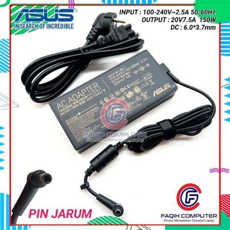 Jual Adaptor Charger Laptop Asus Rog Strix Scar Iii G531gd G531gt G531gd Al034t 20v 75a 150w Dc