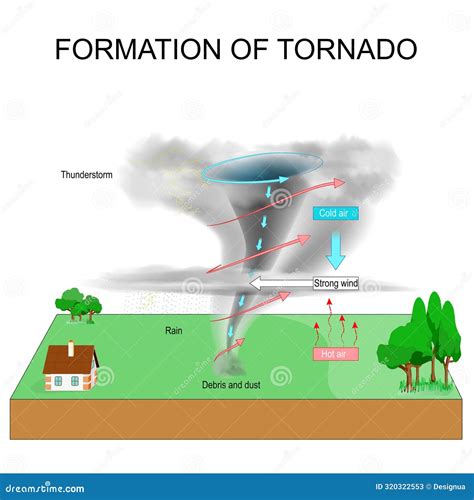 Tornado Formation. Severe Weather. Tornadogenesis Cartoon Vector | CartoonDealer.com #320322553