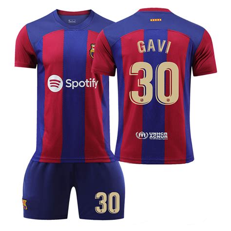 Kinderheim Trikot Fc Barcelona Trikot Kurzarm Kurze Hosen Gavi