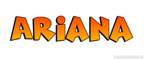 Ariana Logo Free Name Design Tool From Flaming Text