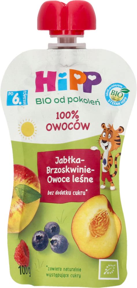 Hipp Bio Od Pokole Mus W Tubce Jab Ka Brzoskwinie Owoce Le Ne