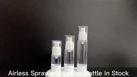 Low Moq Clear Pump Airless Bottles For Travel Perfume Packaging