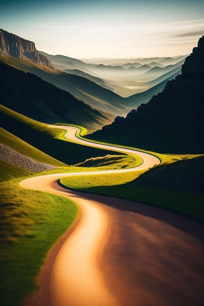 Premium Photo Winding Road Stretching Into The Distance