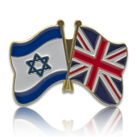 Lapel Pin Uk Israel Flag Galilee Calendars