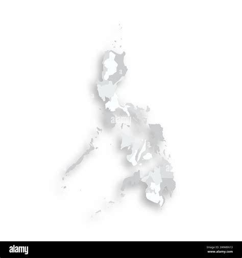 Philippines Political Map Of Administrative Divisions Regions Grey