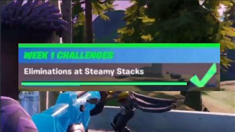 Eliminations At Steamy Stacks Fortnite Chapter 2 Season 3 Week 1