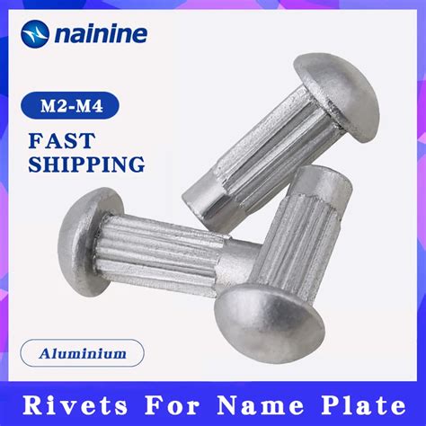 Pcs Gb M M M Knurled Solid Aluminum Rivets For Name Plate