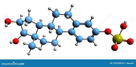 3d Image Of Estriol Sulfate Skeletal Formula Stock Illustration Illustration Of Motherhood