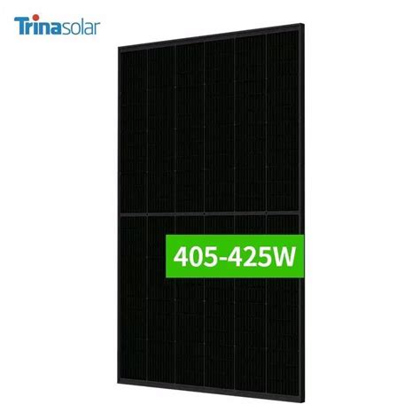 Trina All Black Mono Solar Panel 405w 410w 415w 420w 425w Monocrystalline 144 Cells Black In