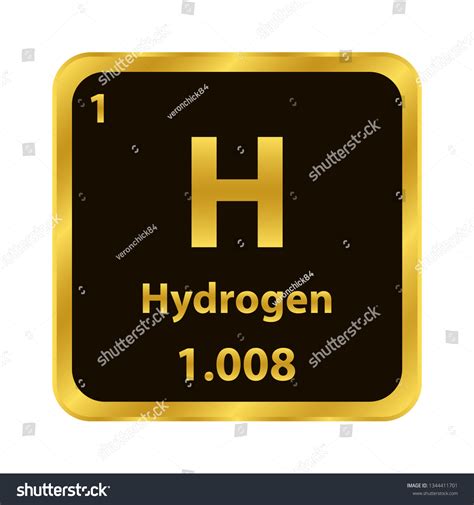 Hydrogen H Chemical Element Icon Chemical Stock Vector Royalty Free 1344411701 Shutterstock