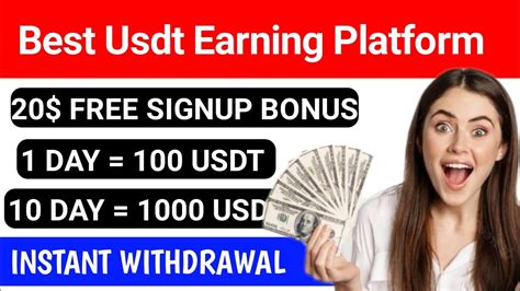 Free Signup Today New Usdt Earning Site Best Usdt Earning