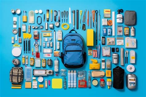 Premium Ai Image A Collection Of Travel Items Including A Backpack A