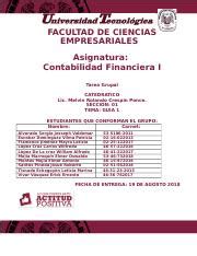 GRUPO 1 CONTABILIDAD FINANCIERA Docx FACULTAD DE CIENCIAS