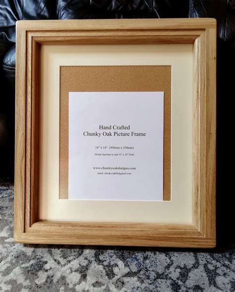 Oak Picture Frame X Solid Oak Etsy