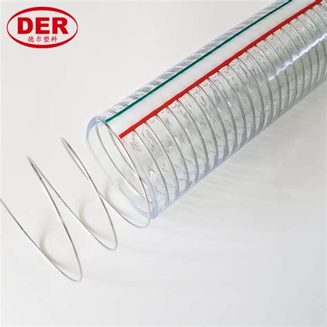 Spiral Stainless Steel Wire Reinforced Pvc Vacuum Hose Pipe China Pvc