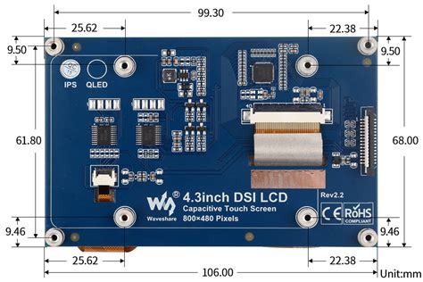 Raspberry Pi Inch Capacitive Touch Display For Raspberry Pi Dsi