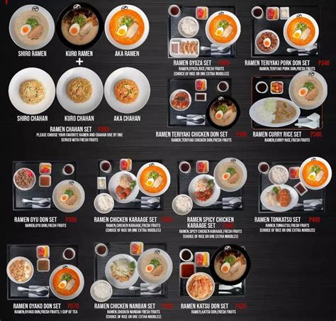 Ramen Kuroda Philippines Menu Teriyaki Pork Food Lover Menu Restaurant