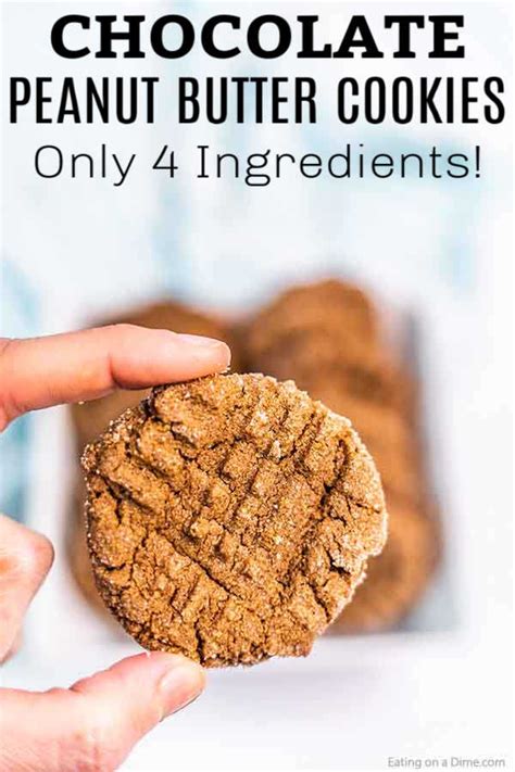 Chocolate Peanut Butter Cookies Recipe Only 4 Ingredients