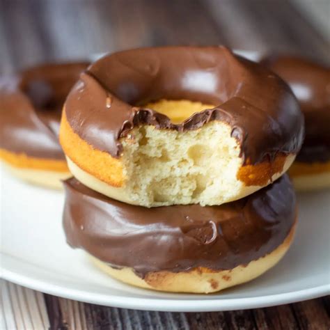 Chocolate Frosted Baked Donuts Easy Homemade Doughnuts