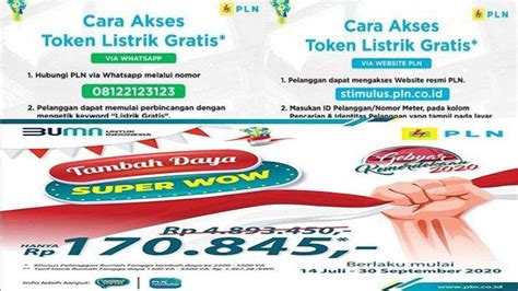 Stimulus Covid Pln Token Pulsa Gratis Agustus Hingga Tambah Daya