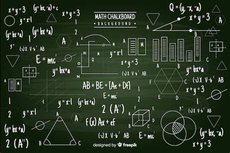 Pizarra de matemáticas Vector Gratis